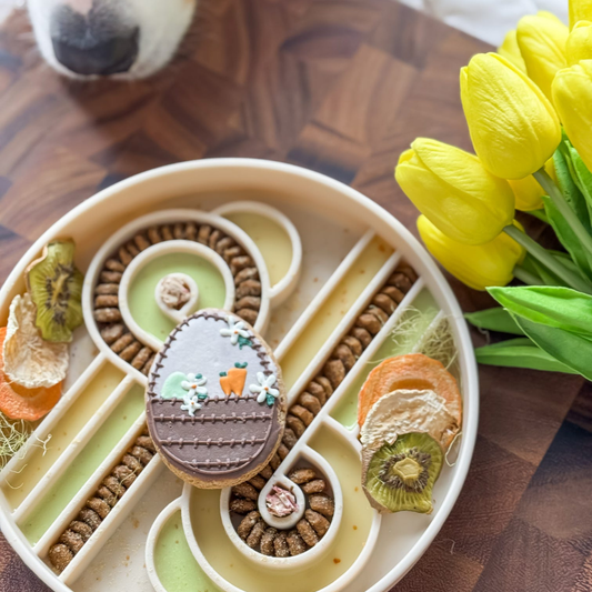 Zoomies Slow Feeder Bowl - Oatmeal