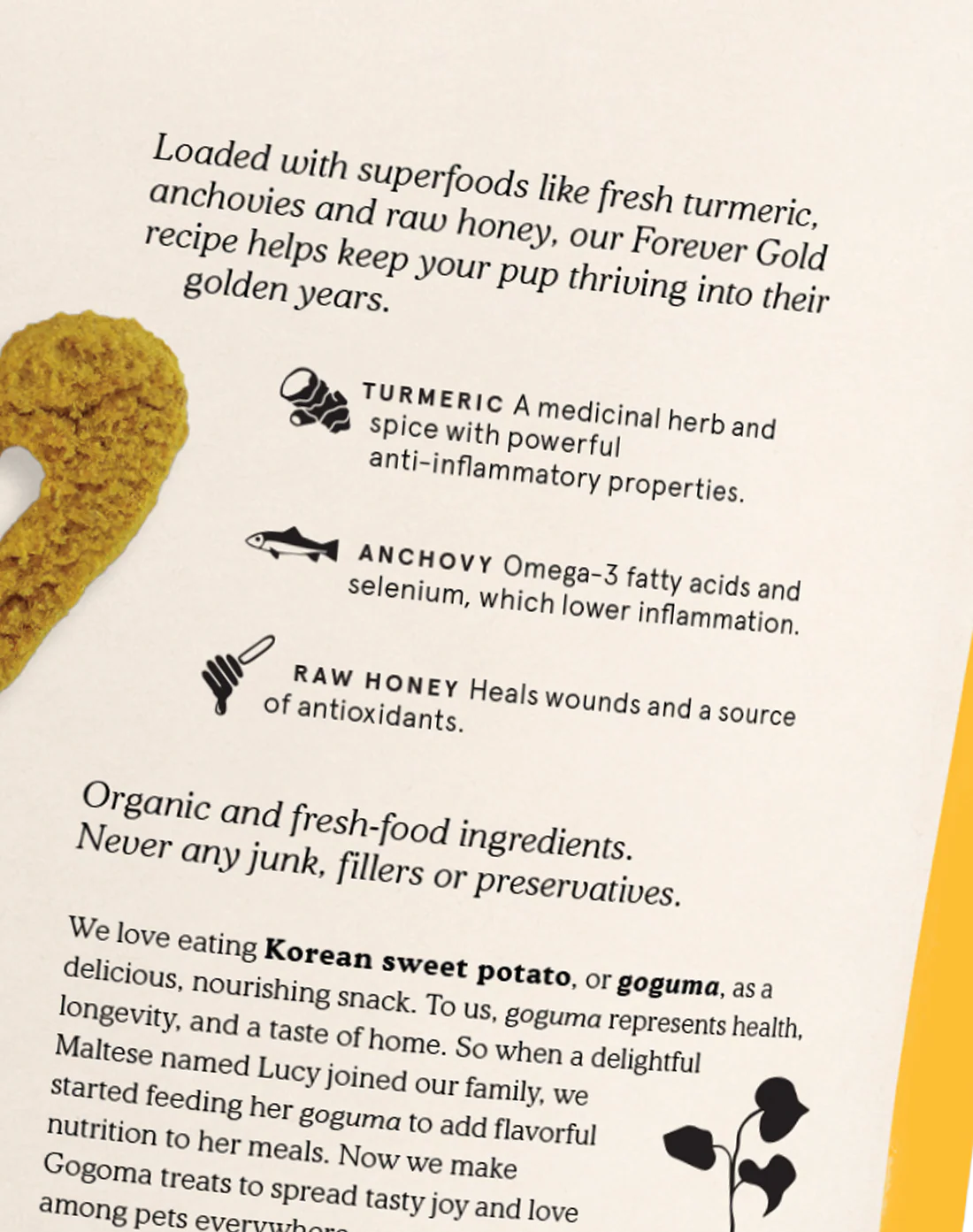 Forever Gold: Turmeric + Anchovy Treat for Mobility
