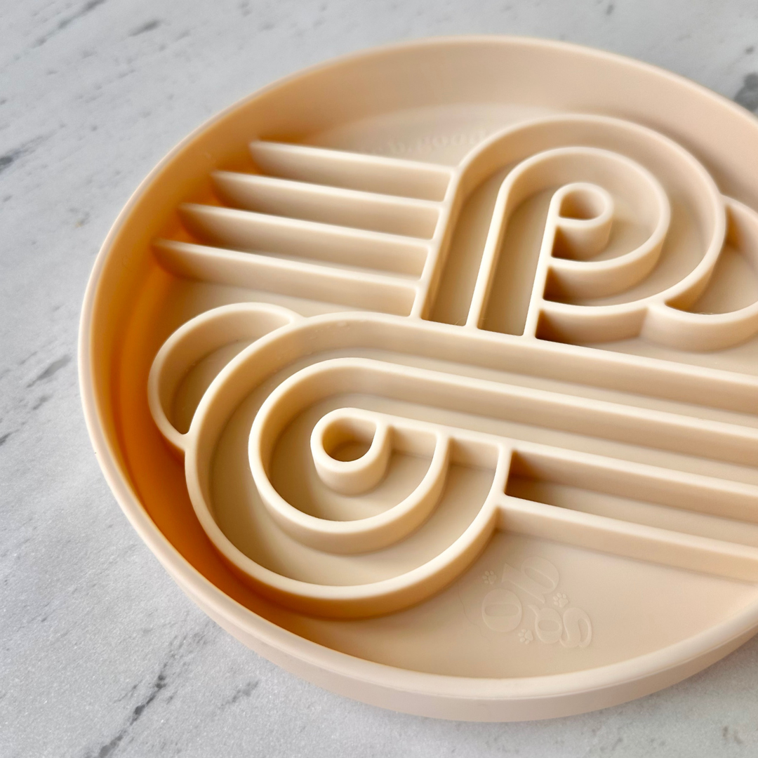 Zoomies Slow Feeder Bowl - Oatmeal