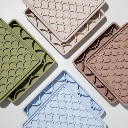 3-in-1 Fish Scale Slow Feeder Bowl - Fig