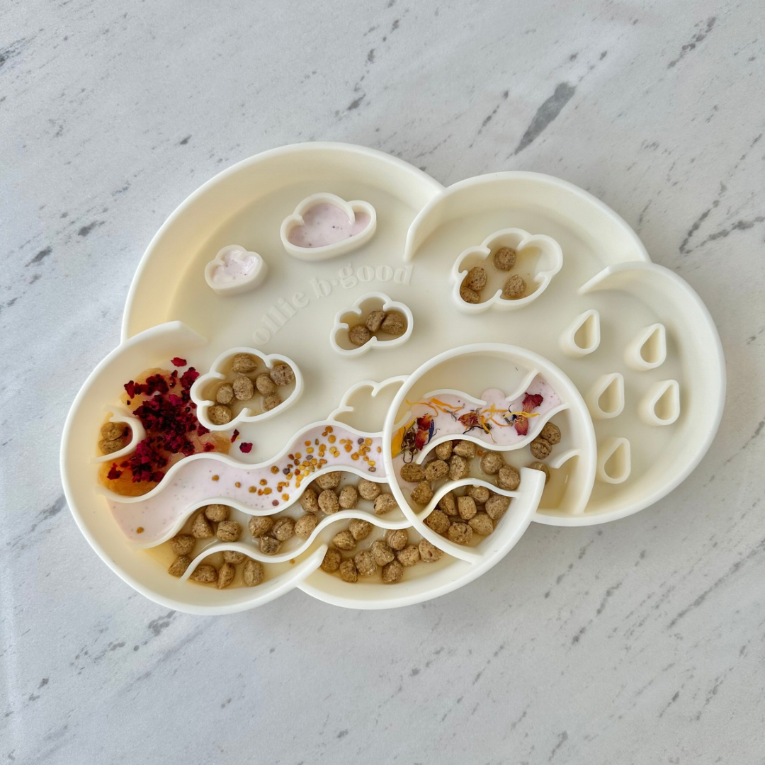 Cloud Slow Feeder Bowl - Coconut