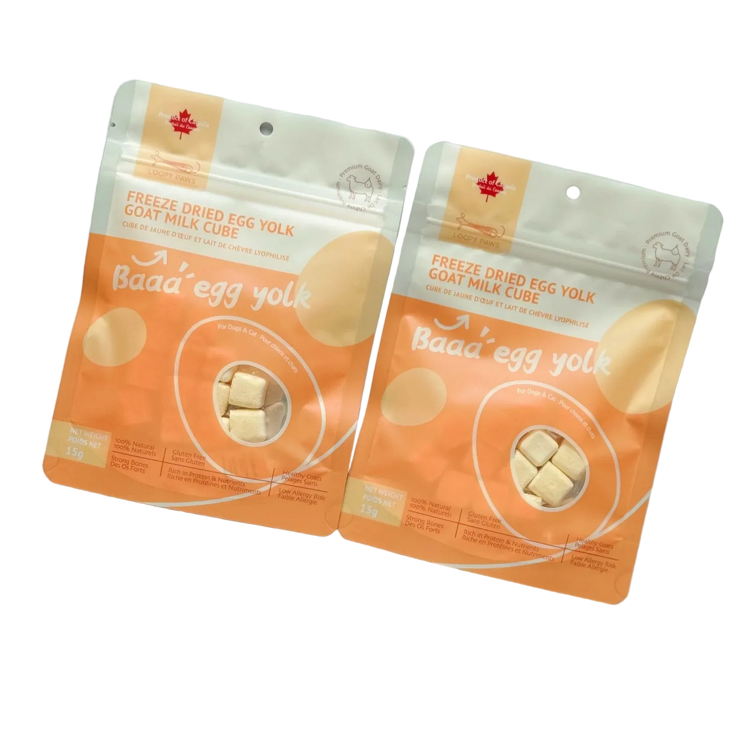 Freeze-Dried Egg Yolk Goat Milk Cube