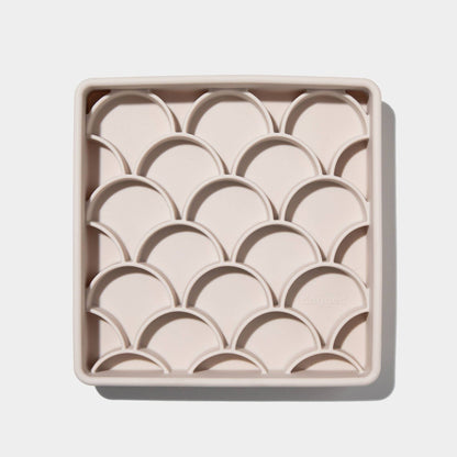 3-in-1 fish scale slow feeder bowl - Sand
