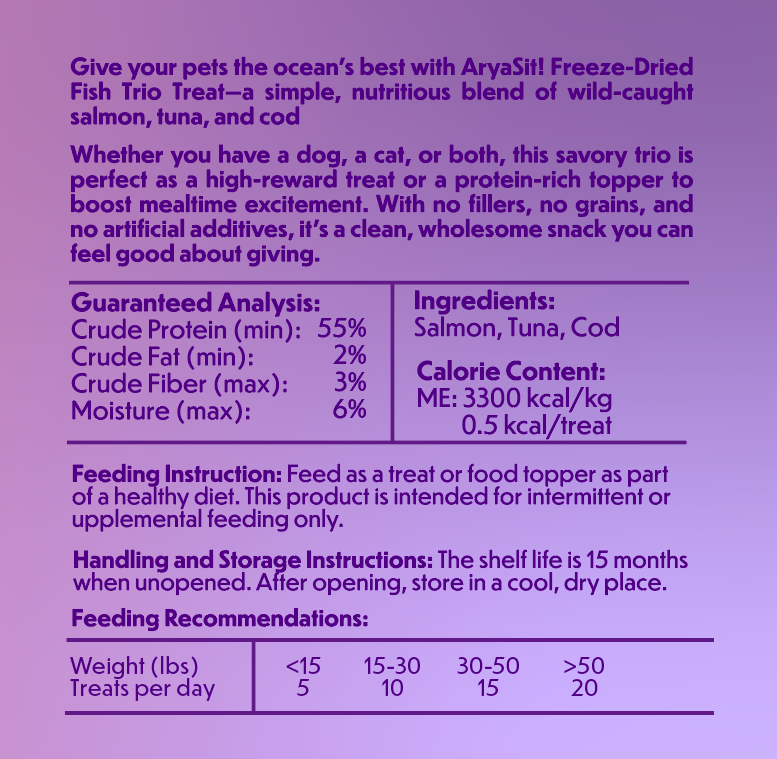 Freeze-Dried Fish Trio