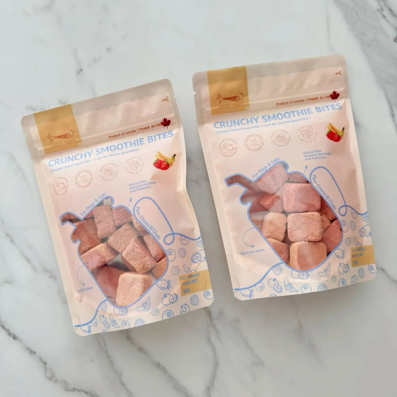 Crunchy Smoothie Bites - Strawberry + Banana