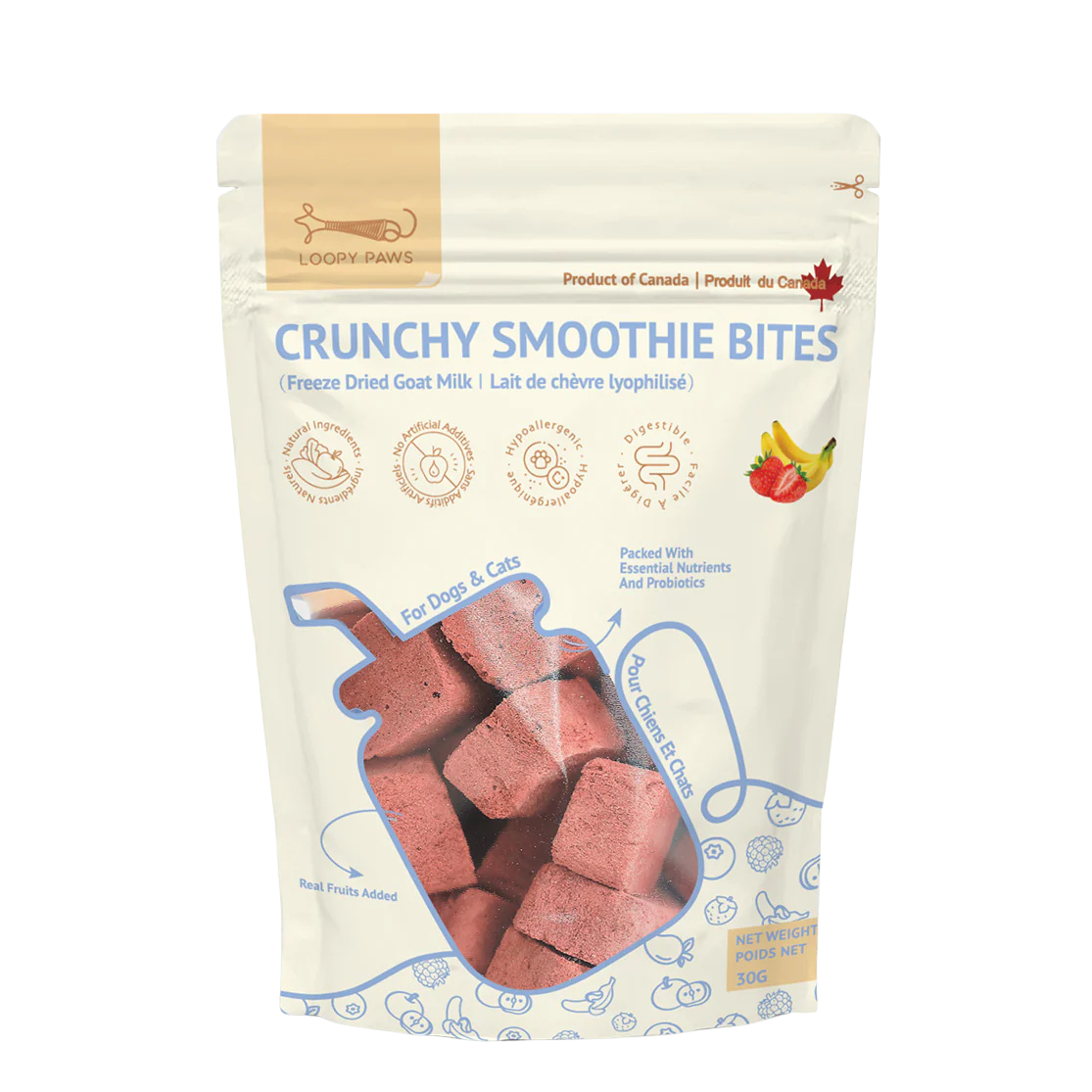 Crunchy Smoothie Bites - Strawberry + Banana