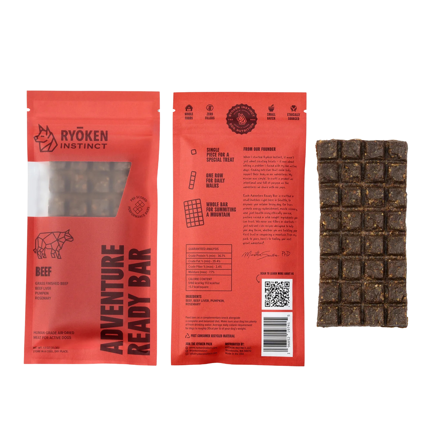 Beef Energy & Recovery Bar - Active Dogs