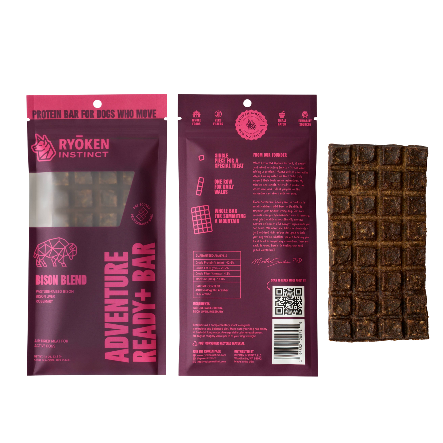 Bison Energy & Recovery Bar - Active Dogs