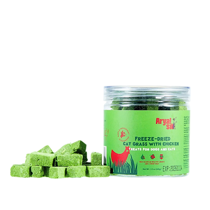 Freeze-Dried Cat Grass with Chicken