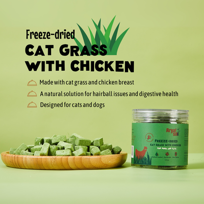 Freeze-Dried Cat Grass with Chicken