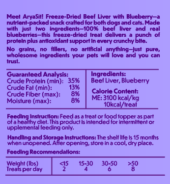 Freeze-Dried Beef Liver with Blueberry