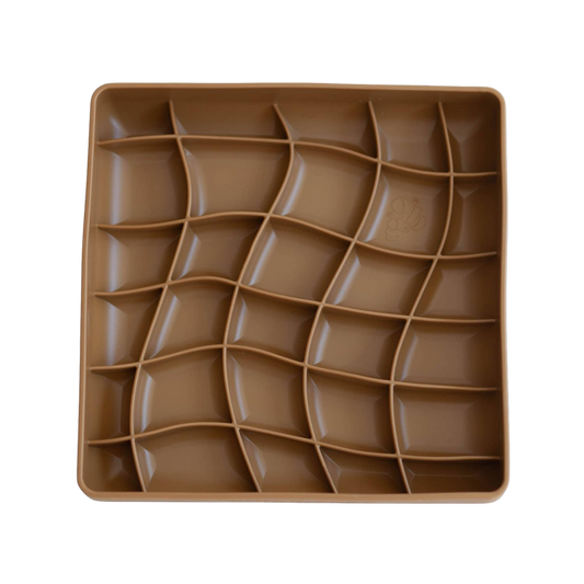 Wavies Slow Feeder Bowl - Carob